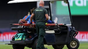 Shreyanka Patil stretchered off after twisting ankle during Netherlands clash